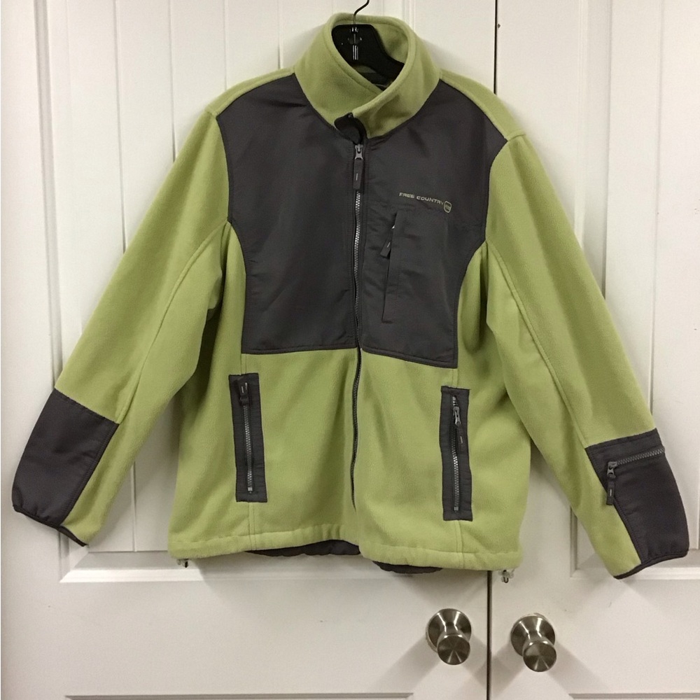 Free Country Lime Green/ Gray Jacket size 1X